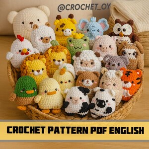 28-in-1 Tiny Beasties Crochet Pattern PDF Bundle - Digital Amigurumi Pattern Collection with Step-by-Step Instructions & Photos