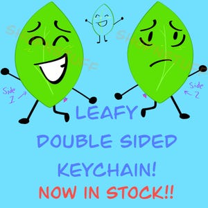 Leafy Double Sided keychain!!! NOW IN STOCK!! Bfdi-Bfdia-Idfb-Bfb