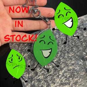 Leafy Double Sided keychain!!! Bfdi-Bfdia-Idfb-Bfb