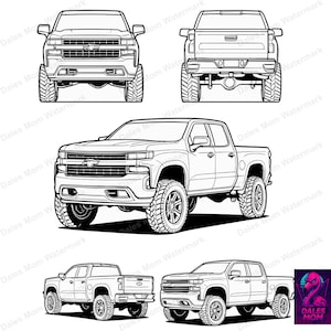 2023 Silverado 1500 Pickup SVG, PnG and PDF — Chevy Truck Vector Digital Download for Cricut, Laser Cutting & DIY Crafts&quot;