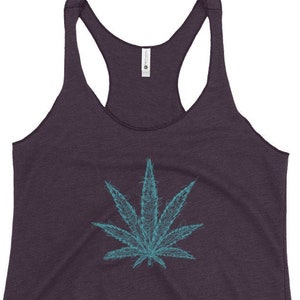 Scribble Me This -  Turquoise Leaf Women&#39;s Racerback Tank