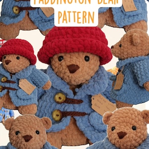Paddington bear crochet pattern (tiktok viral)
