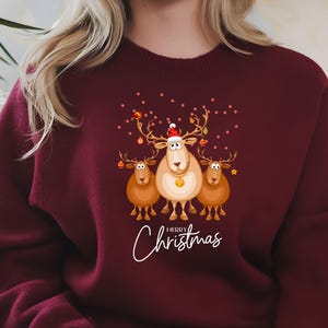 Weihnachten Rentier SVG PNG, süße Urlaub Hirsch Clipart, frohe Weihnachten Cricut geschnitten Datei, Silhouette Design, Shirt Becher Sublimation