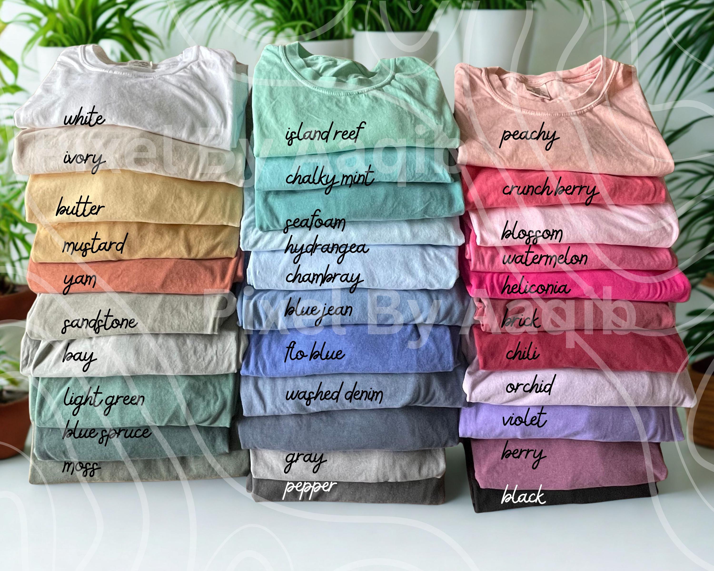 Video Comfort Colors Color Chart 1717, Comfort Colors Color Chart, T ...