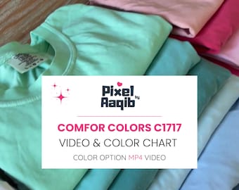 Comfort Colors 1717 Color Chart video and images, Canva Editable (Digital Download)