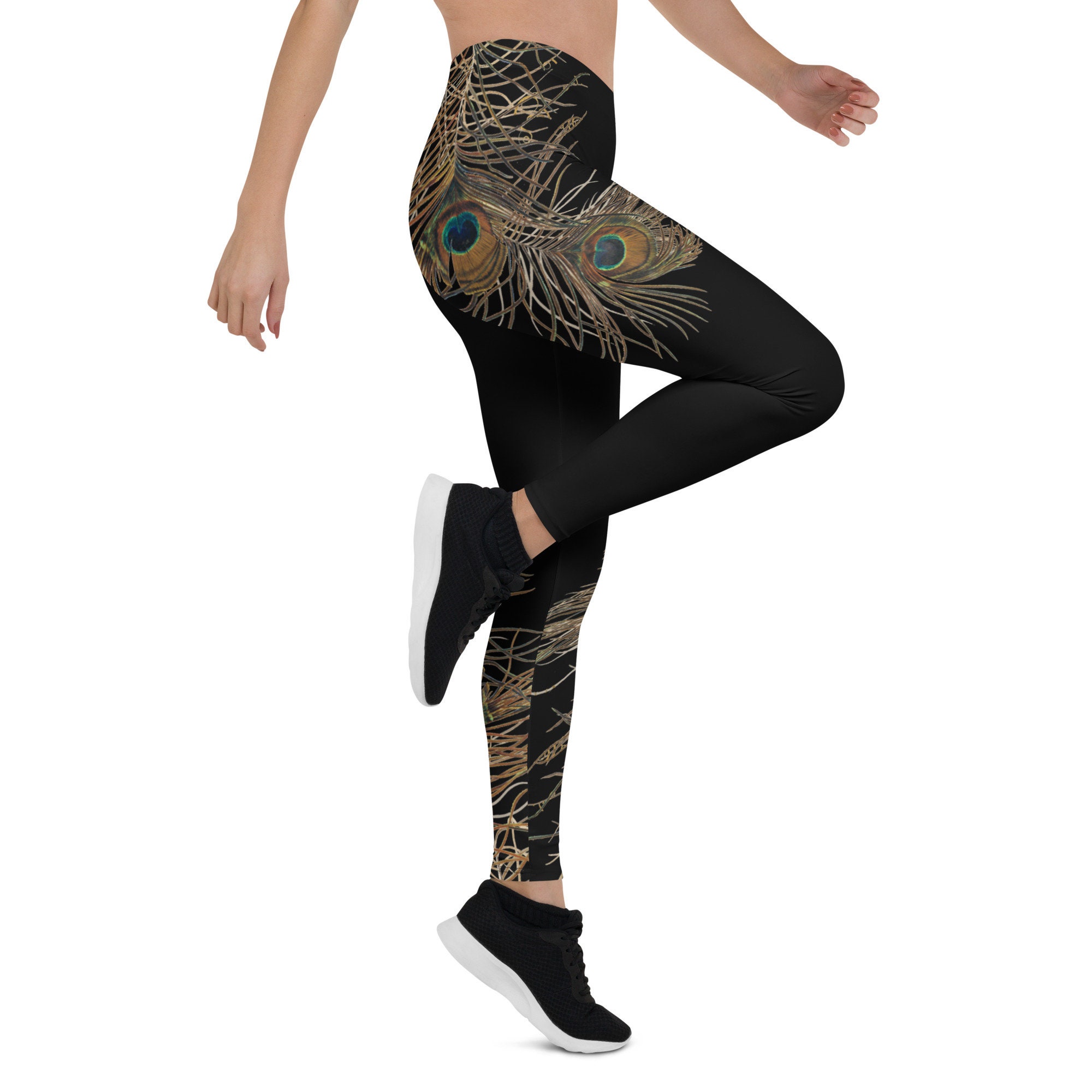 Feathers Leggings Workout Exercise Pants Crazy Funny Leggings Stretch Pants  - What Devotion❓ - Coolest Online Fashion Trends