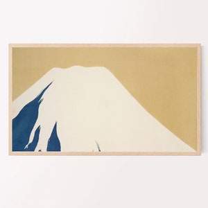 Japandi Samsung Frame TV Art Modern Mountain Mt. Fuji Landscape Minimalist Boho Japanese Digital Download Neutral Vintage Antique Abstract