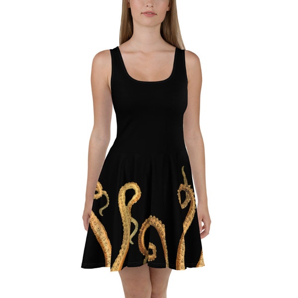 Octopus Tentacles & Wine Sling Ankle Long Dress