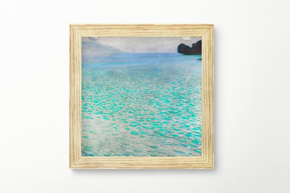 グスタフ クリムト アッターゼー プリント: ビンテージ湖の風景