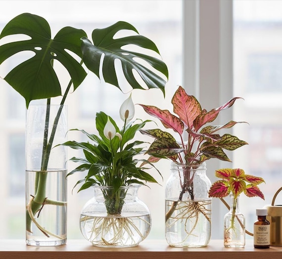Water Propagation Plant Cutting Mystery Box: Houseplant Clippings Grow in water/hydroponics Rare & Common 1Leaf/1Node Surprise Cutting Plant
