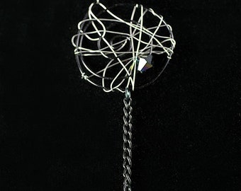 Spider web necklace, Halloween jewelry, handmade
