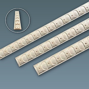 Full Egg & Dart Moulding Wooden trims  - Architectural Carved Wood Decoration - Furniture Moulding, Elegant Decorative Trim 40&quot;