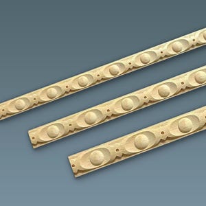 Egg & Dart Wooden Trims  - Architectural Carved Wood Decoration - Furniture Moulding, Elegant Decorative Trim 20&quot; 40&quot;