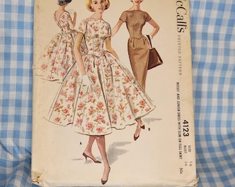 Patron De Couture Vintage 1958 McCalls B32 - Robe R535 - Taille Années 50 - Neuf