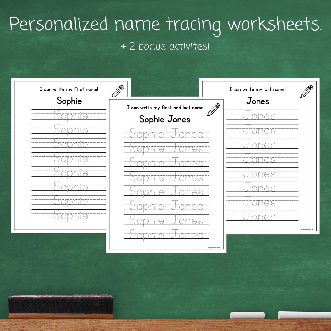 Personalized Name Tracing Worksheets: Custom Handwriting Practice ...