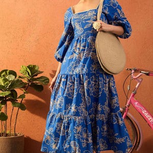 Romantic Vintage Floral Dress for Women