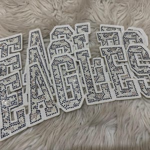 Custom Rhinestone Iron On Patch | Personalized Name, Logo & Letter Crystal Bling Patch