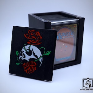 Skull & Rose Commander Deck Box - Magnetic Lid - MTG, EDH, OPTCG 100+ cards