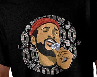 Marvin Gaye T-Shirt, Classic Motown Soul Legend Vintage Retro Music Icon Graphic Shirt