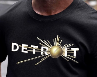 Spirit of Detroit Sphere Graphic T-Shirt, Historic Universal Divinity Sunburst T Shirt
