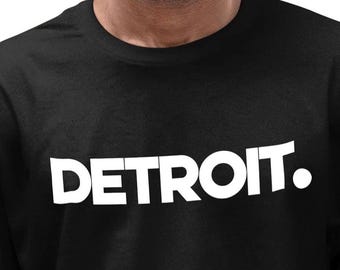 Detroit  Essential Minimalist Style Bold Print T Shirt
