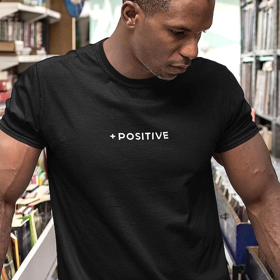 Positive Mindset T-Shirt, Classic Minimalist Graphic Inspirational Retro Typography Shirt