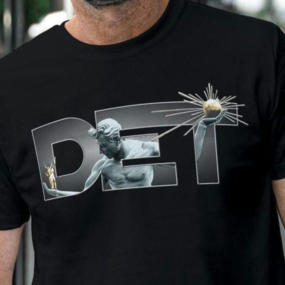 DET Spirit of Detroit T-Shirt, Motor City Streetwear Apparel