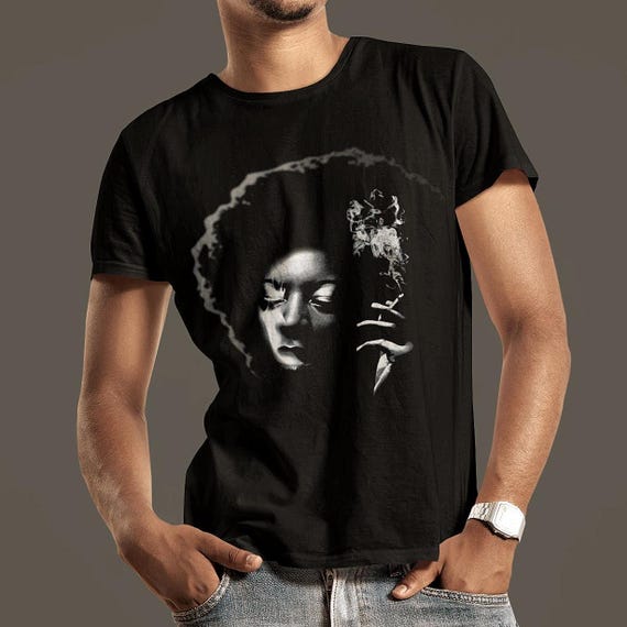 Afro Woman Smoking, Retro Vintage Girl