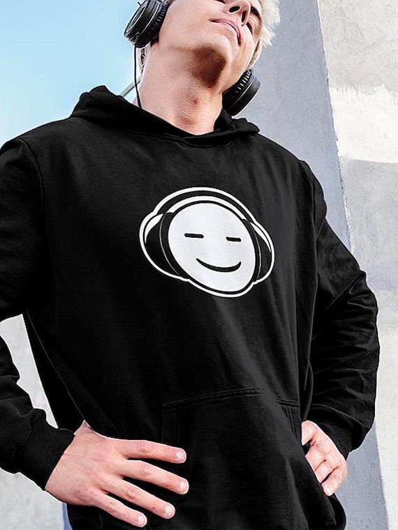 Music Happy Place Face Hoodie