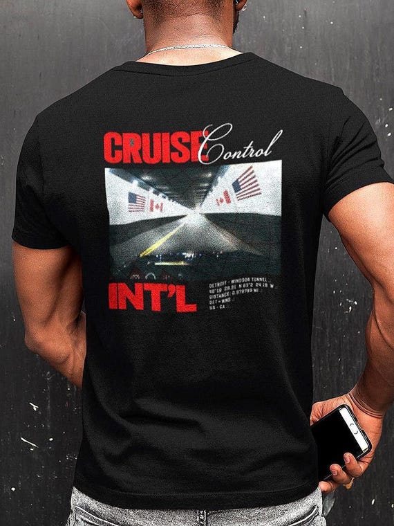 Detroit Windsor Tunnel - Cruise Control - Detroit State™ - T-Shirt - Back Design