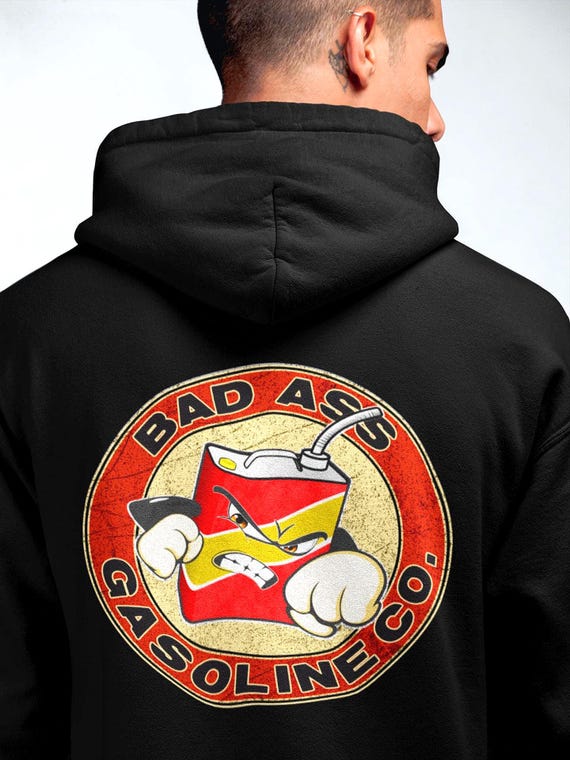 Gas Can Hoodie | Back Design Bad Ass Gasoline | Detroit State-
