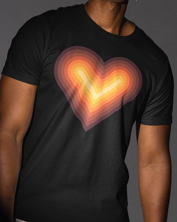 Vintage Retro 70s Heart Summer Soul T-Shirt