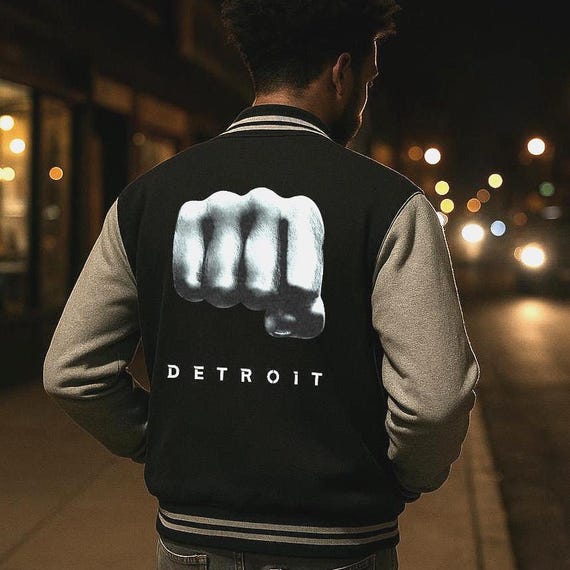 Detroit Fist | Fleece Varsity Jacket
