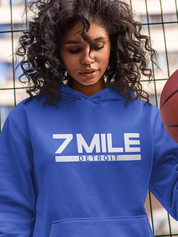 7 Mile Detroit Hoodie, Seven Mile Road Graphic Pullover Sweatshirt