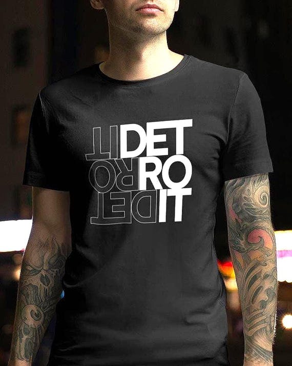 Detroit Symmetrical Block Design T-Shirt- Detroit State™