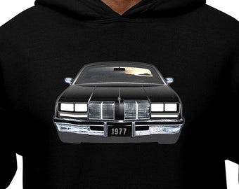 Olds-Black 1977- Cutlass Supreme Unisex Hoodie