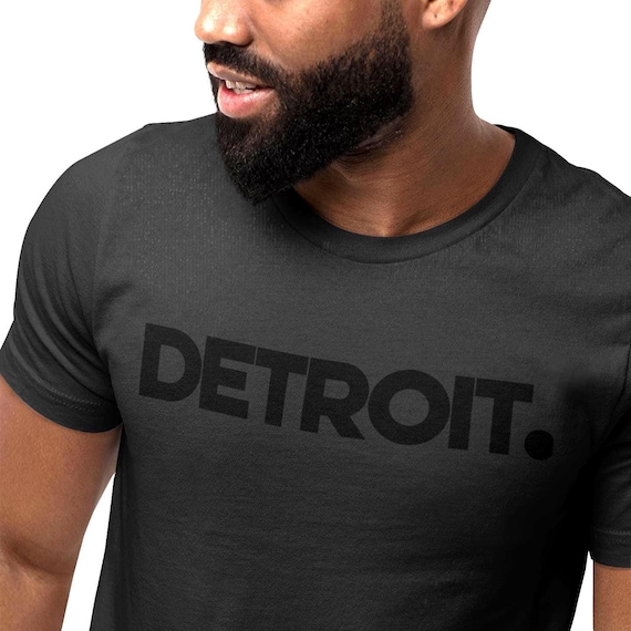 Detroit Unisex T-Shirt , Basic Minimalist Bold Print
