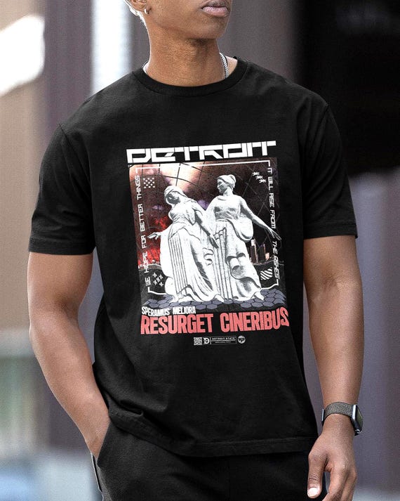Detroit 'Rise From The Ashes' Graphic Tee | Unisex Cotton T-Shirt