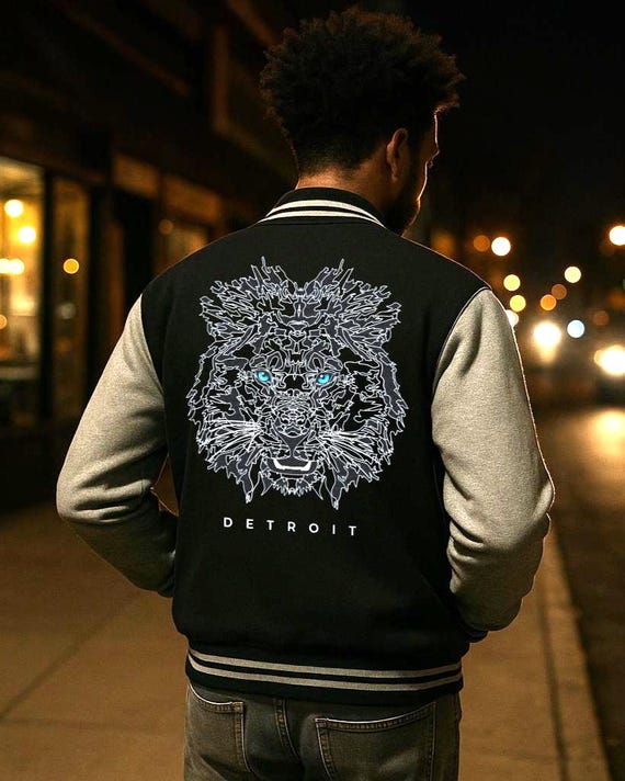 The Lion - Artwear | Fleece Varsity Jacket