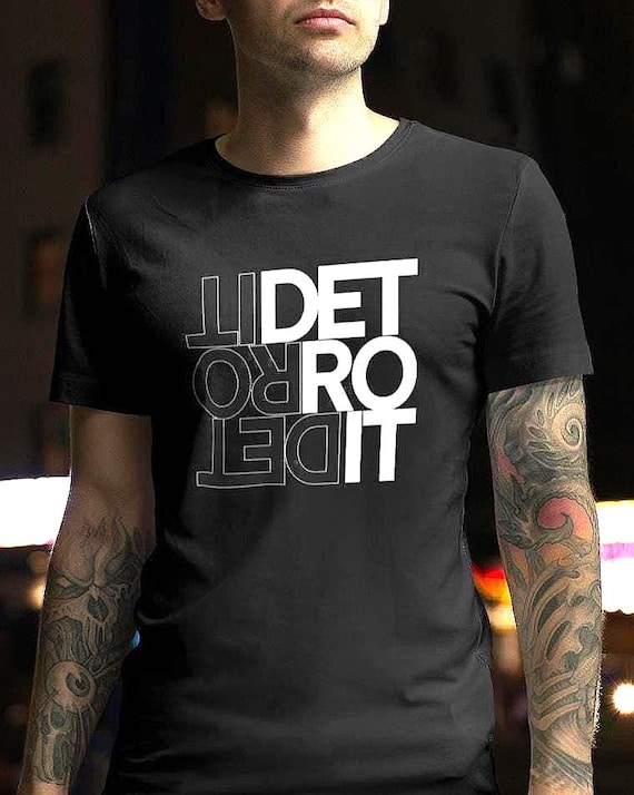 Detroit Bold Block Letter Graphic T-Shirt, Minimalist Essential