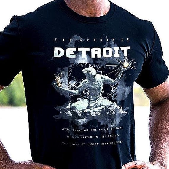 Spirit of Detroit T-Shirt, Historic Landmark Graphic Art T-shirt