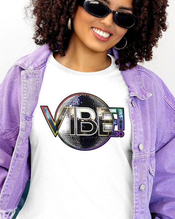 Disco Ball T-Shirt, Rainbow Vibe Graphic Dance Music T Shirt