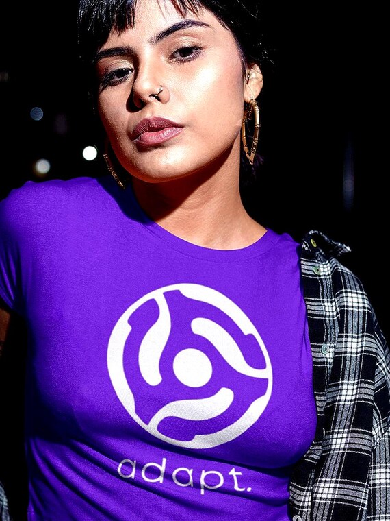 Detroit Techno 45 Adaptor Music Graphic Womens T Shirt,  EDM Culture Essential