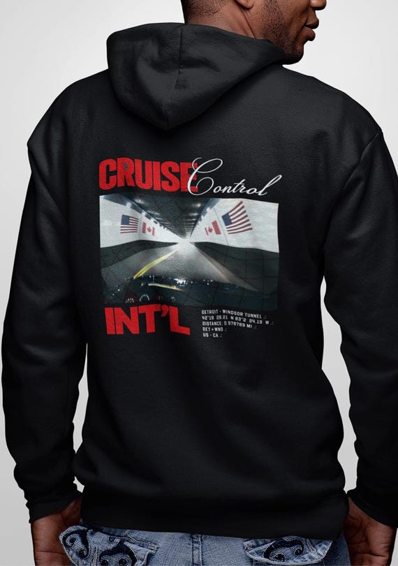 Detroit Windsor Tunnel - Cruise Control - Full Zip Hoodie - Detroit State™- Back Design