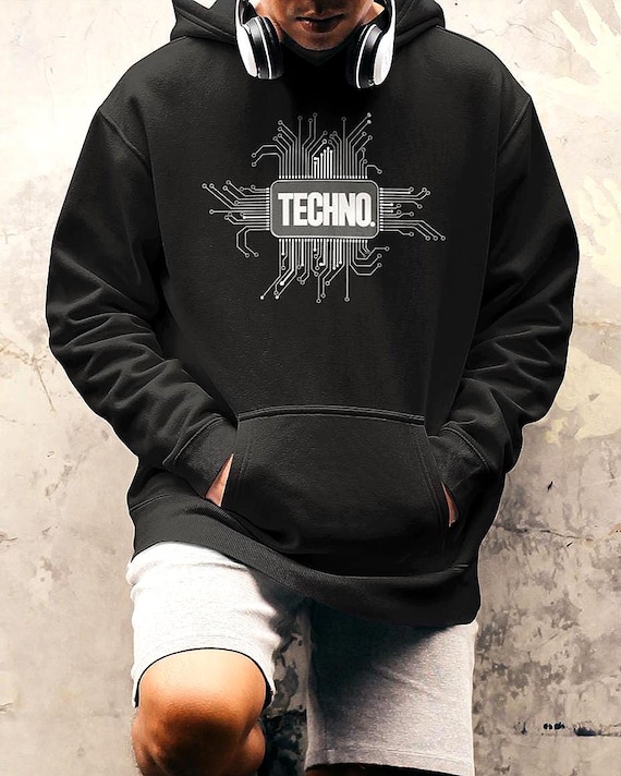 Techno Music DJ Micro Chip Circuit Board Hoodie - Detroit State™