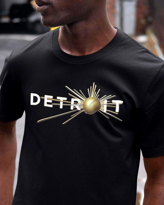 Spirit of Detroit Sphere Graphic T-Shirt, Historic Universal Divinity Sunburst T Shirt