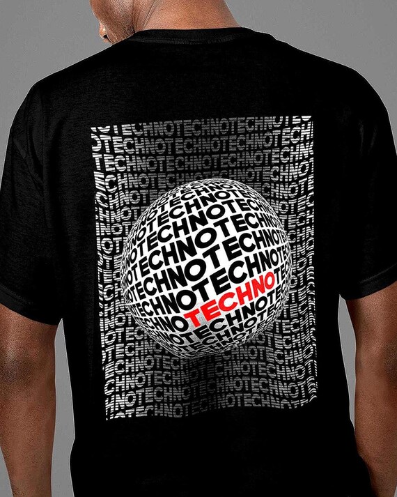 Detroit Techno Sphere Optical Graphic T-Shirt, 313 Music Minimalist Streetwear Apparel