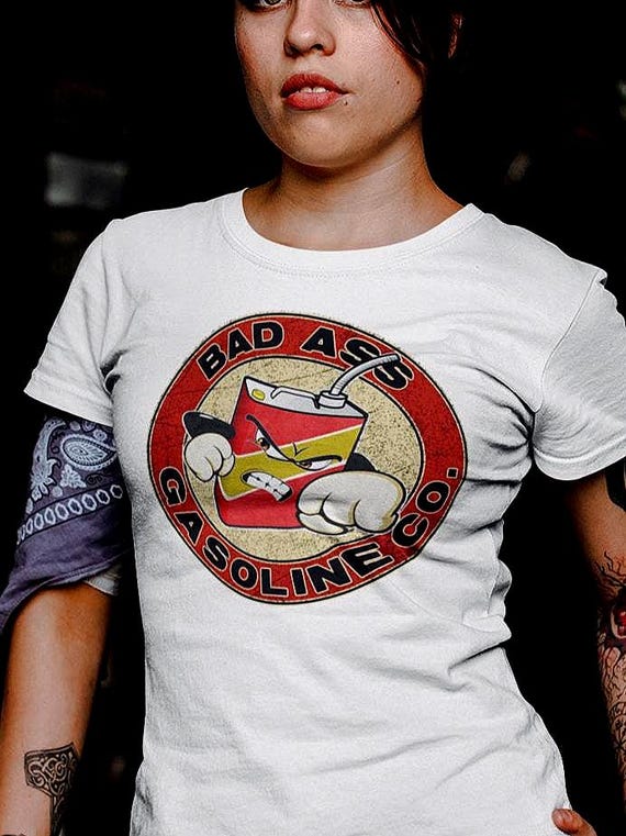 Gas Can T-Shirt Womens Slim Fit Bad Ass Gasoline | Detroit State