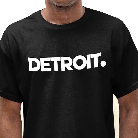 Detroit Unisex T-Shirt , Basic Minimalist Bold Print