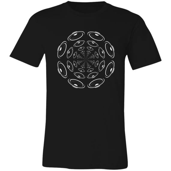 Detroit Techno Speaker Portal T-Shirt, 313 Music Minimalist Streetwear Apparel